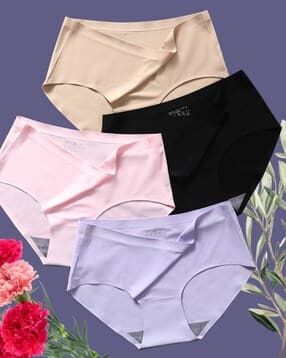 Women Pack of 4 High-Rise Seamless Briefs-image-22