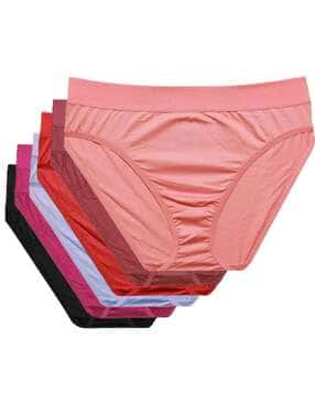 gialon Women Pack Of 6 High-Rise Cotton Briefs-picture-5