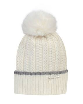 bonjour Women Woolen Beanie with Pom-Pom -picture-29