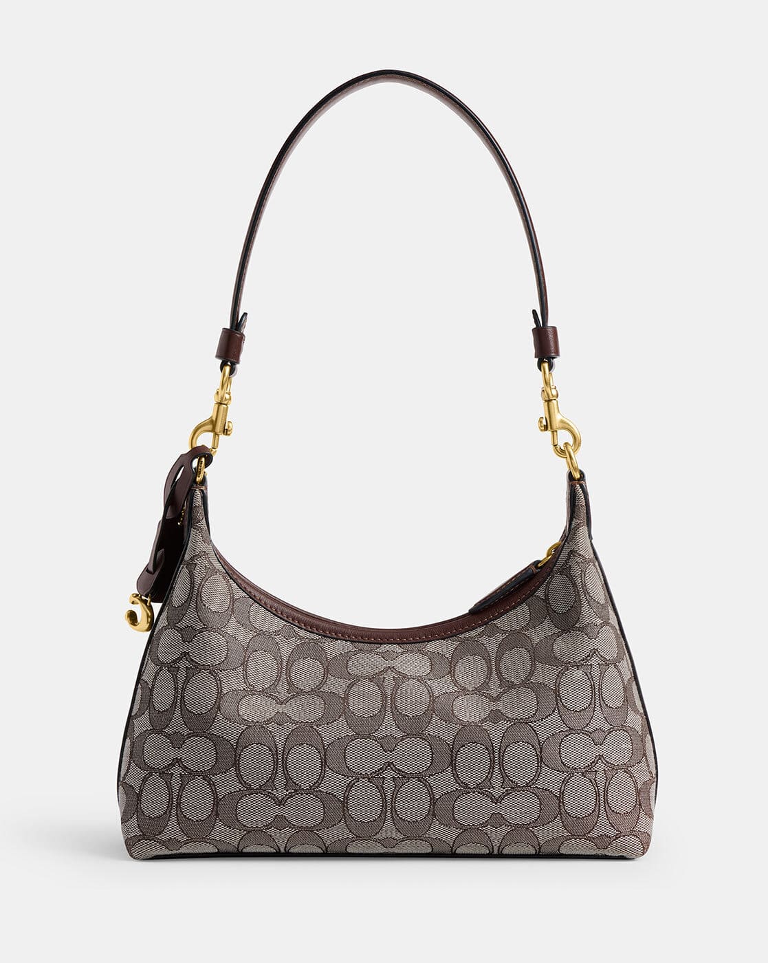 Buy Coach Signature 25 Juliet Jacquard Shoulder Bag | Maroon Color