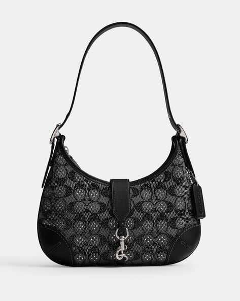 Buy Coach Crystal Signature Jacquard Hamptons Hobo Bag | Brown