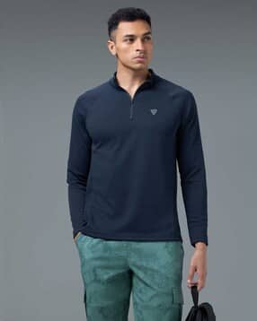 technosport Men Slim Fit Sweatshirt with Henley Neck-picture-11