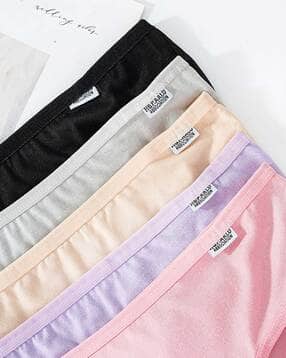gialon Women Pack Of 5 High-Rise Cotton Briefs-picture-16
