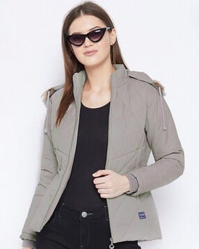 Women Regular Fit Hooded Jacket-image-9