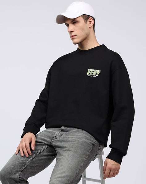 Calvin Klein Jeans Logo Print Premium Fleece Crew-Neck Sweatshirt