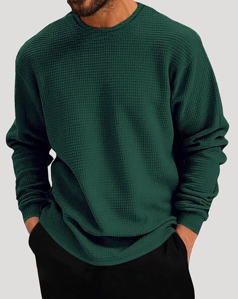 EYEBOGLER Men Regular Fit Crew-Neck T-Shirt