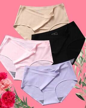 fashion comfortz Pack of 4 High-Rise Briefs with Elasticated Waistband-picture-14