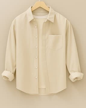 alpha tribe Men Spread Collar Regular Fit Shirt-picture-33