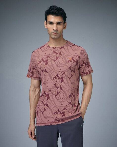 Men Printed Slim Fit Crew-Neck T-Shirt
