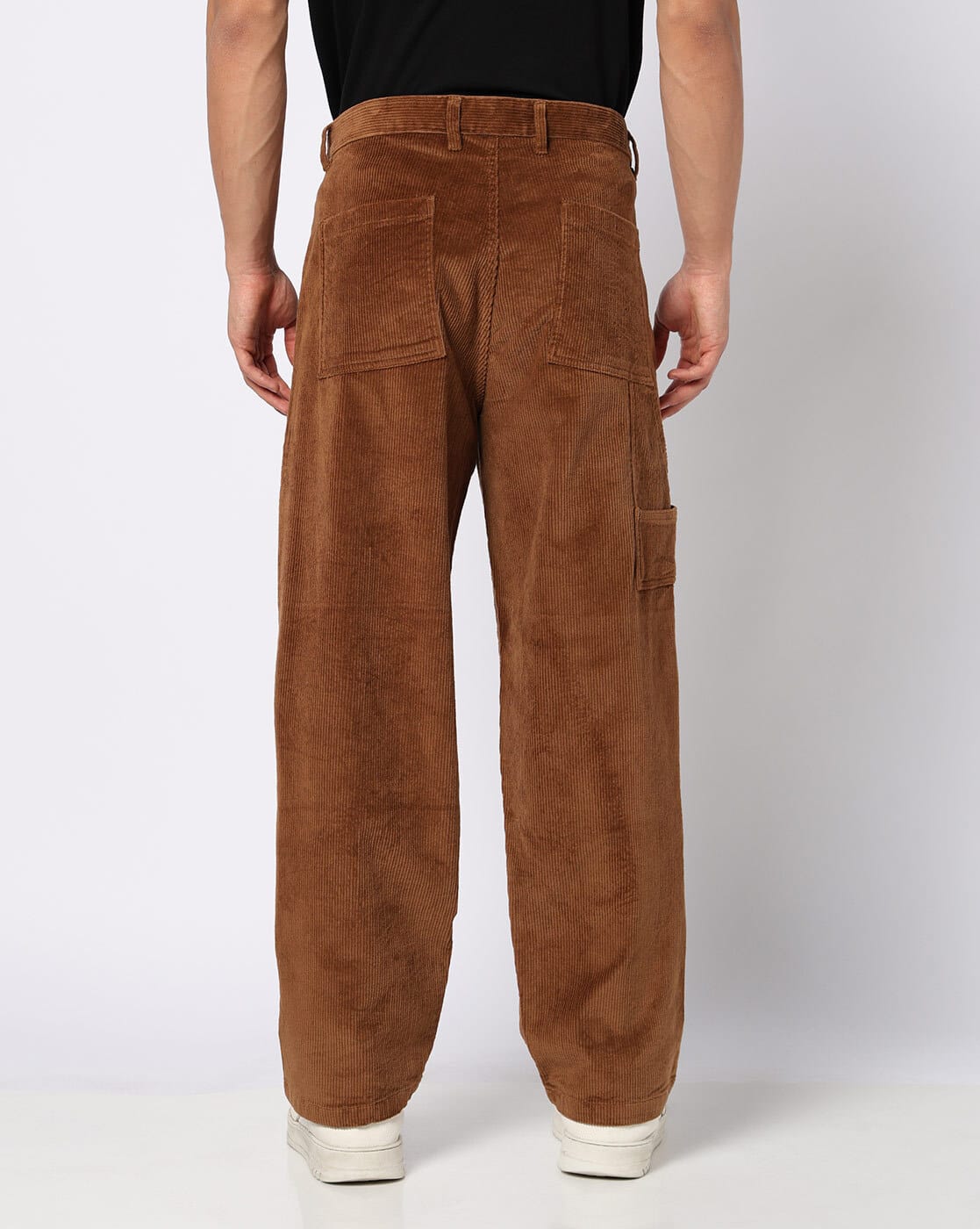 Buy YOUSTA Men Corduroy Relaxed Fit Flat Online | Ajio.com