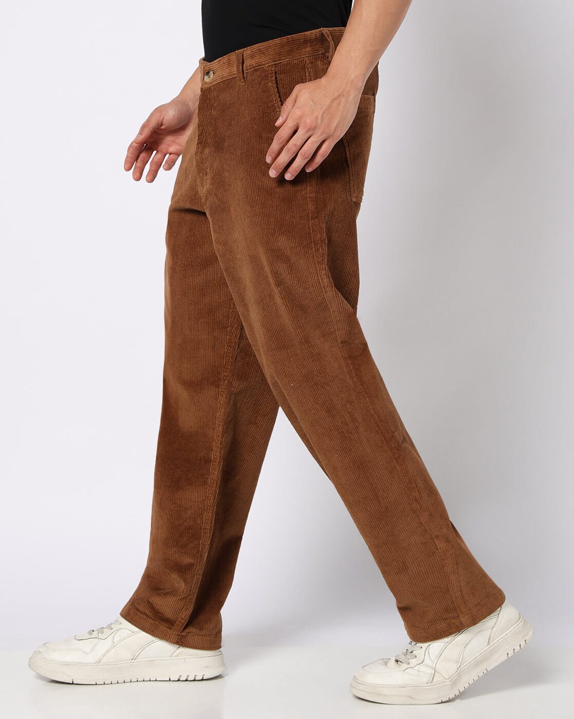 Buy Rust Brown Trousers & Pants for Men by YOUSTA Online | Ajio.com