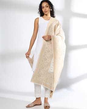 avaasa mix n' match Women Floral Print Chanderi Dupatta-picture-17