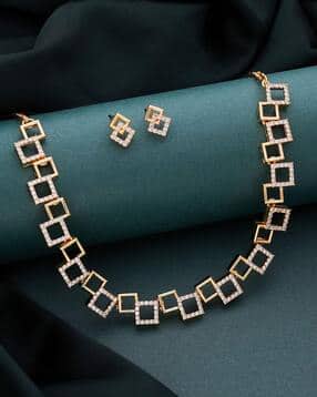 brado jewellery Women Stone Necklace and Earrings Set-picture-46