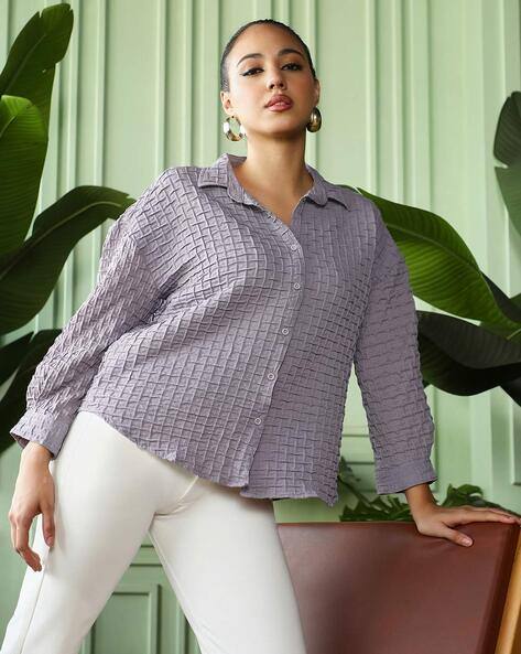 PINACOLADA Women Checked Pattern Relaxed Fit Shirt