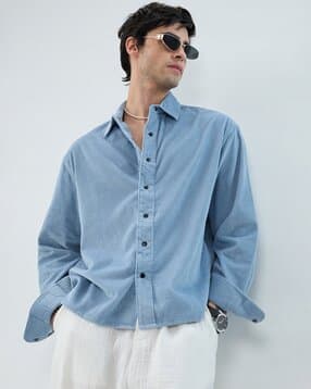 vastrado Men Striped Oversized Fit Shirt with Cuban Collar-picture-35