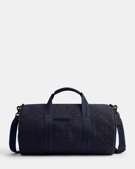 Buy Coach Signature Jacquard Theo Duffle Bag | Blue Color Men