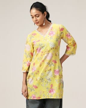 gulmohar jaipur Cotton Printed Straight Top-picture-22
