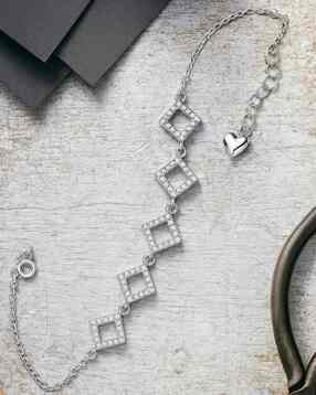 ruha jewels Women Sterling Silver Sleek Sparkle Bracelet-picture-22