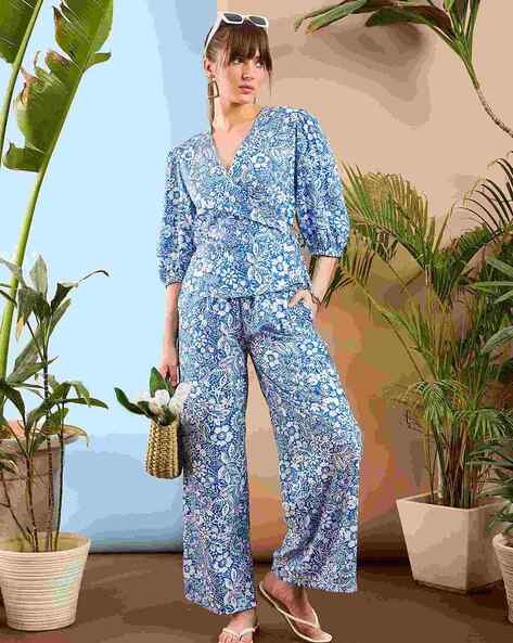 Sassafras Women Floral Print 2-Piece Co-Ord Sets