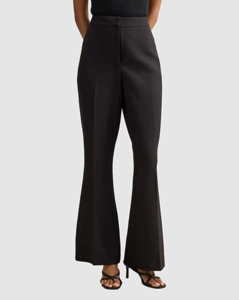 Forever New Women High-Rise Flared Flat-Front Pants