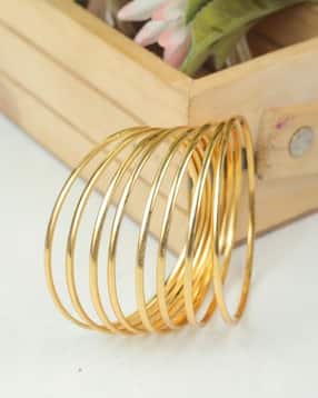zeraki jewels Set of 8 Women Gold Plated Bangles -picture-31