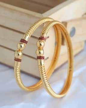 set of 2 women gold plated bangles 