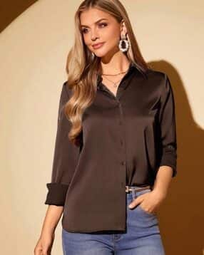 fyre rose Women Loose Fit Shirt with Spread Collar-picture-23