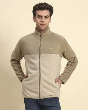 cantabil Men Colourblocked Regular Fit Sweatshirt with Zip-Front-picture-12