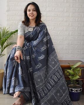 indie picks Women Printed Cotton Saree-picture-36
