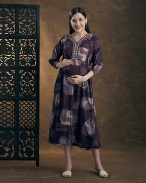 nightspree Women Geometric Print Fit & Flare Dress-picture-24