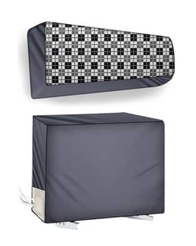 the furnishing tree Geometric Print Waterproof & Dustproof Split AC Cover-2 Ton-picture-8