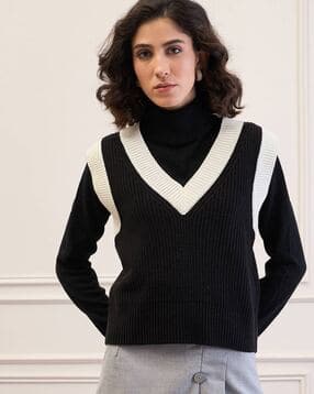 sassafras Women V-Neck Pullover Sweater-picture-44