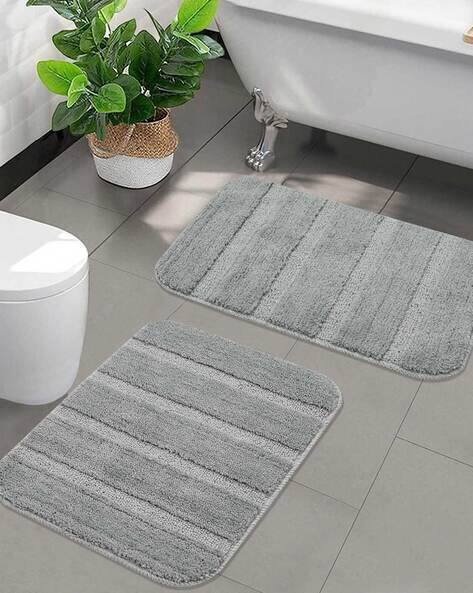 Saral Home Pack of 2 Microfiber Antiskid Bath Mats