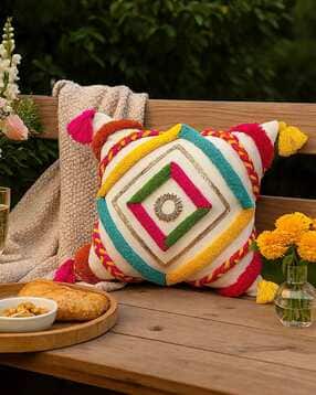 throw pillow Printed Cushion Cover with Tassels-picture-18