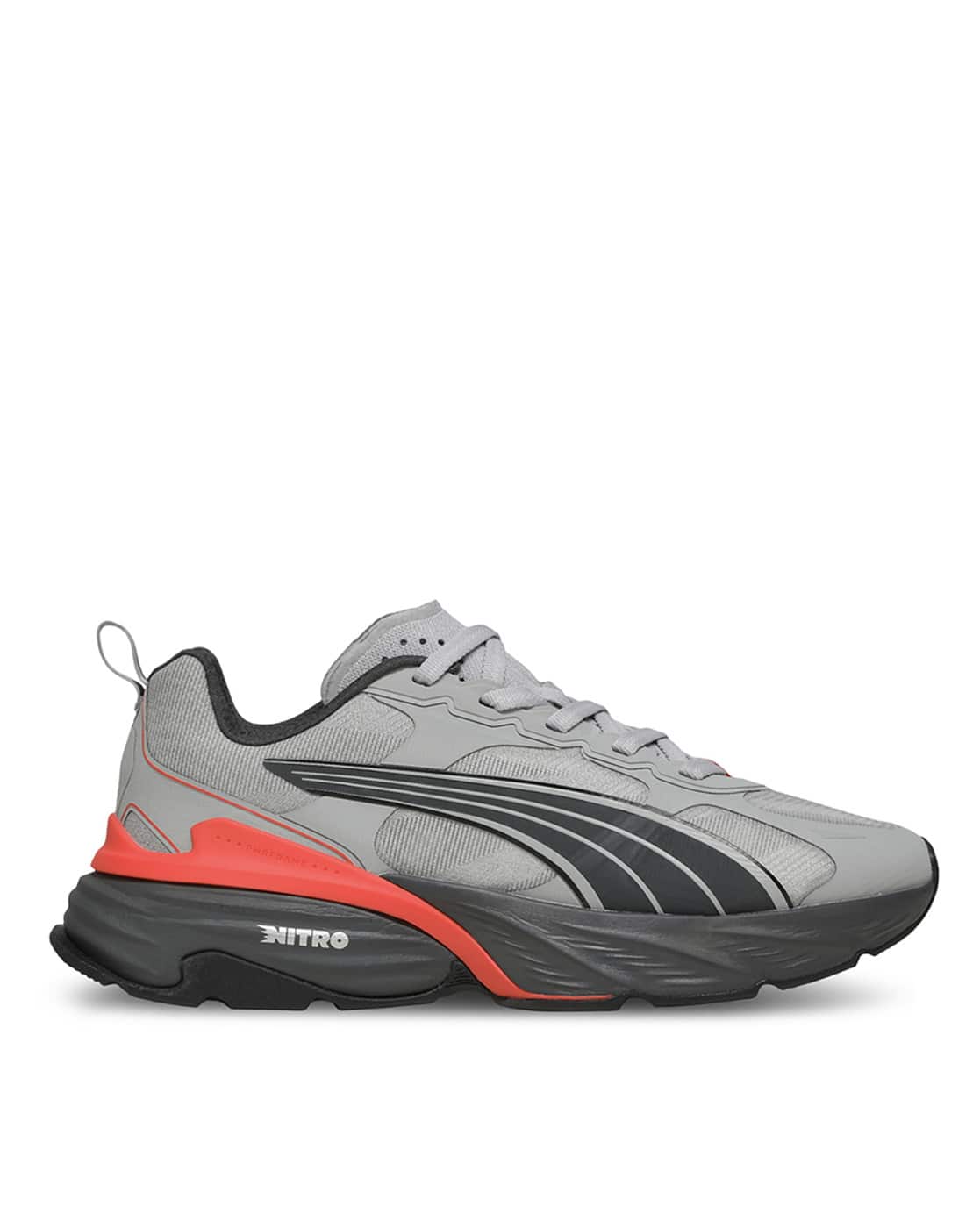 Buy Gray Echo-Shadow Gray-Red Glamour Casual Shoes for Men by PUMA