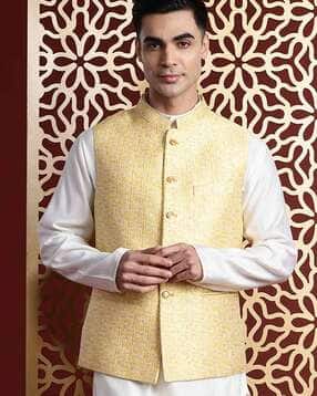 manq Men Embroidered Slim Fit Nehru Jacket-picture-40