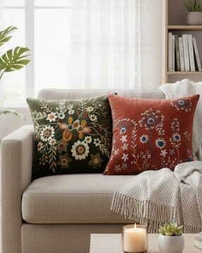 anwyn Cotton Velvet Embroidery Cushion Covers -picture-45