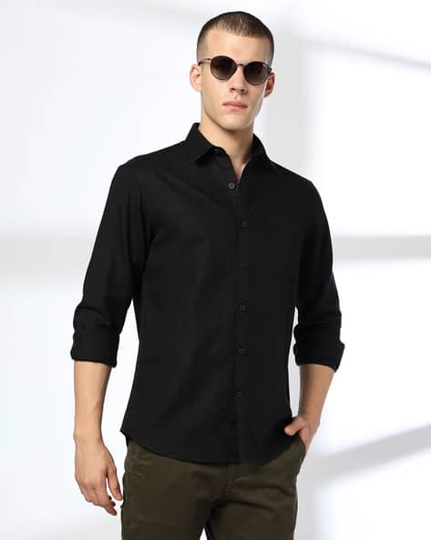 JOHN PLAYERS Men Slim Fit Cotton Linen Shirt