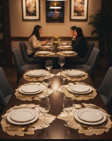 WE3 Set of 6 Leaf-Shaped Non-Slip Placemats