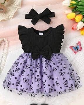 Girls Embroidered Fit & Flare Dress-image-16