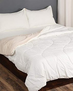 saral home Waffle Cotton Striped Queen Size Quilt -picture-25