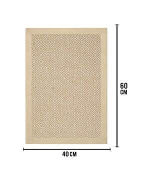 saral home Diamond Jute and Cotton Woven Anti-Slip Strong Border Door Mat-picture-11