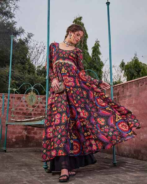 SHAE BY SASSAFRAS Women Floral Print Anarkali Kurta