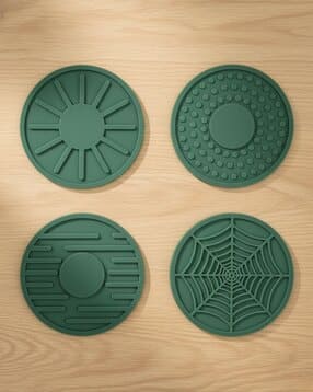 we3 Set of 4 Round Silicon Coasters-picture-52