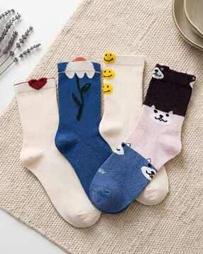 air garb Women Pack of 4 Mid-Calf Length Socks-picture-30