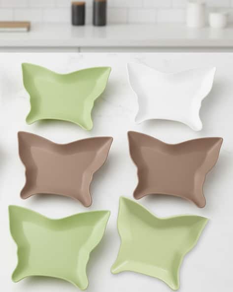 WE3 Pack Of 6 Butterfly Shape Serving Plates