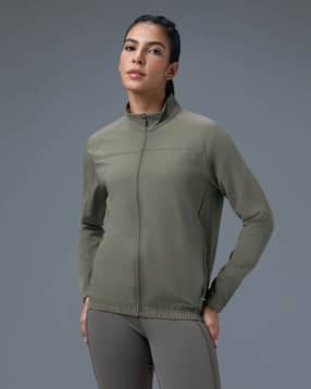 Women Zip-Front Slim Fit Track Jacket 