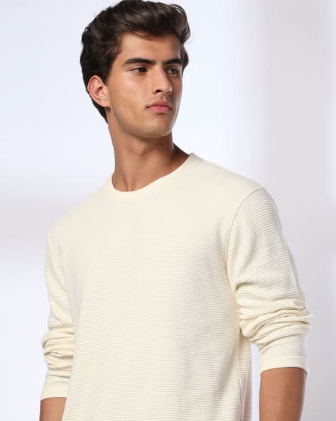 Teamspirit Men Patterned Regular Fit Crew-Neck T-Shirt deal from ajio