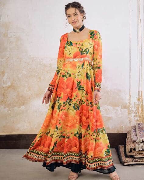 SHAE BY SASSAFRAS Women Floral Printed Anarkali Kurta