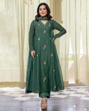 Women Embellished 3-Piece Anarkali Kurta Set